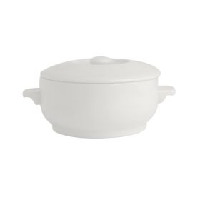 Simplicity White Casserole tál fedővel - 42,5 cl, fehér 