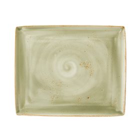 Craft Blue Two szögletes tányér - 33x27 cm, zöld, lapos 