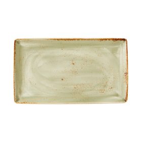   Craft Green Three szögletes tányér - 32x19 cm, zöld, lapos 